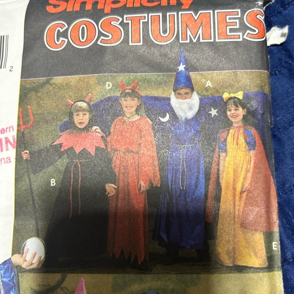 Simplicity costume pattern 9703- sm,med,lg-  robe -magician - dress - uncut - Picture 8 of 8